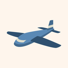Transportation airplane flat icon elements background,eps10