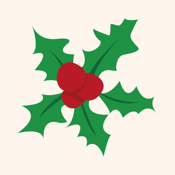Christmas wreath flat icon elements background,eps10