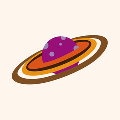 Space planet flat icon elements background,eps10