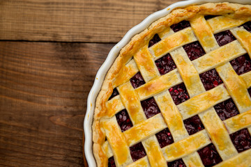 Homemade cherry pie