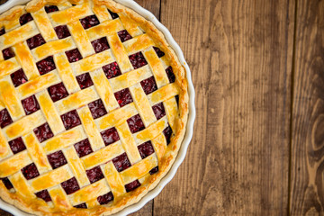 Homemade cherry pie