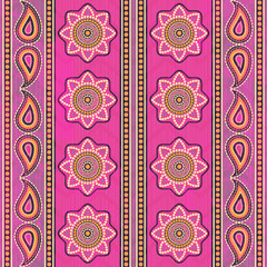 Ethnic fabric seamless pattern