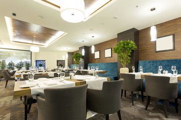 Interior of a hotel restaurant