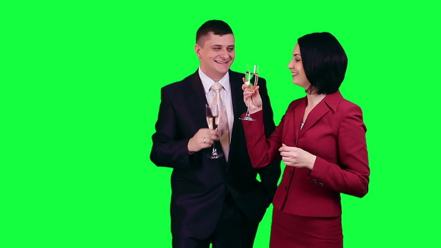 Business fourchette chroma key