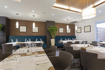 Interior of a hotel restaurant