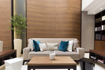 Hotel lounge cafe interior