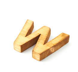 Capital block wooden letter isolated
