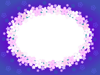 さくらフレーム　楕円ネイビー