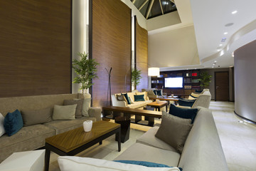 Hotel lobby cafe