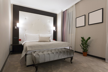 Hotel bedroom interior