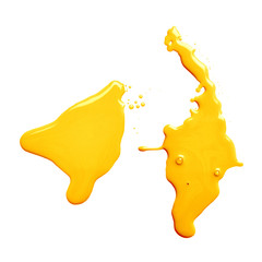 Naklejka premium The puddle of a paint spill