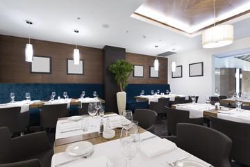 Interior of a hotel restaurant 