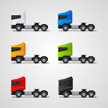Colored trucks set