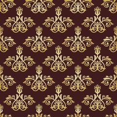 Damask Seamless  Pattern. Orient Background