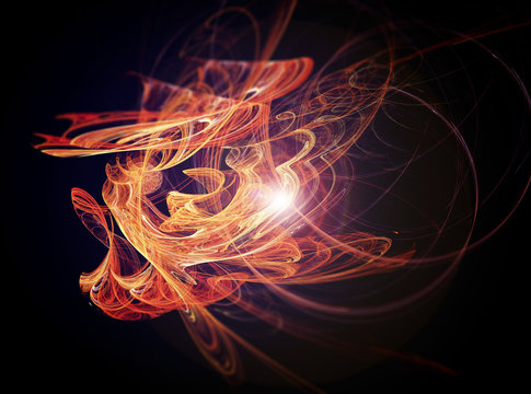 Abstract fractal texture. Visualization of complex equations.