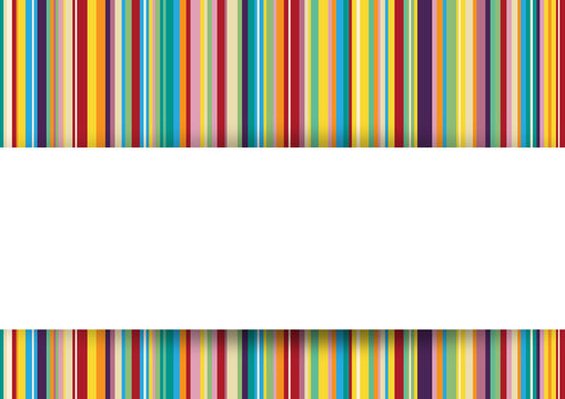 Bunt gestreifter Hintergrund mit wei&szlig;em Textfeld, Querformat