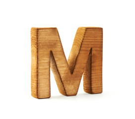 Capital block wooden letter isolated