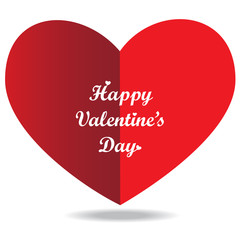 Card Valentine's Day on a red background