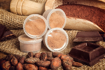 Capsules of chocolate