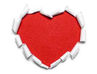 Papier Herz rot