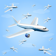 Fototapeta na wymiar Illustration of an aircraft