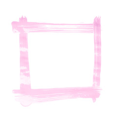 Square frame made with brush strokes