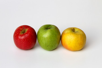 pommes trois couleurs