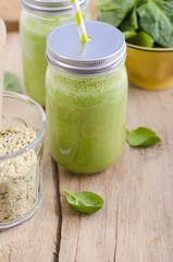 Smothie, Spinat, Hanfsamen