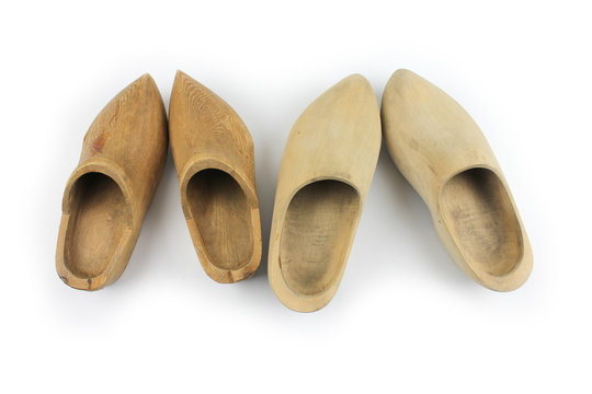 Wooden shoes - clogs, two pairs
