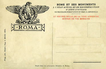Old postcard.Italy, Rome.Vintage Postcard