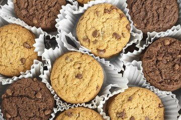 chocolate chip cookies background