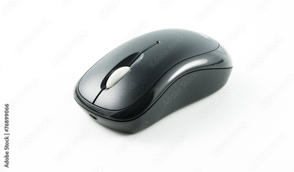Poster computer wireless mouse isolated