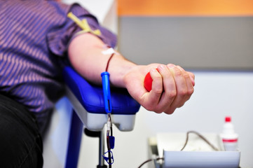 Blood donor hand