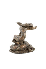 Naklejka premium Figurine of a snake on the branch