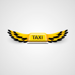 Taxi business logo. flying taxi concept. © hobbitfoot