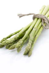 Asparagus isolated on the white background.