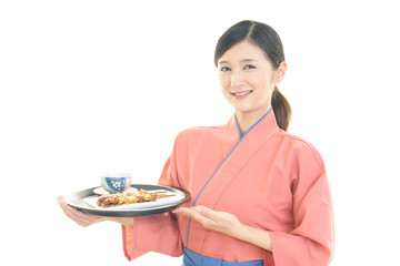 笑顔のウエイトレス