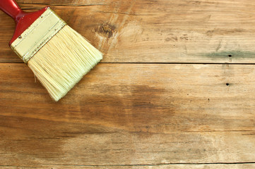 Red paint brush handle