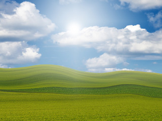 Fototapeta premium sonnige Landschaft