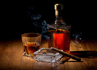Brandy on table