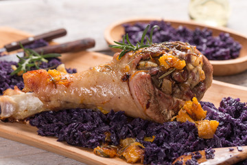 Roasted turkey drumstic