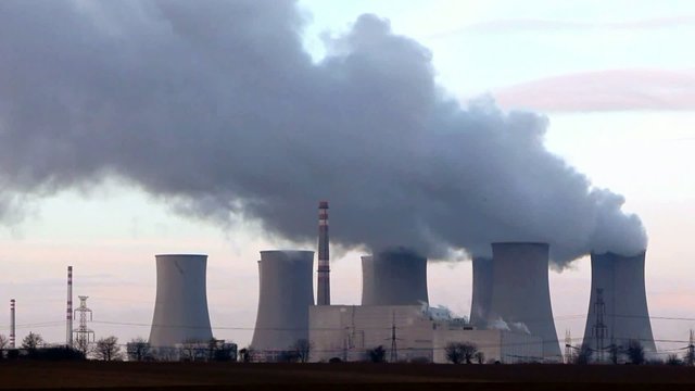 Nuclear power plant - time lapse