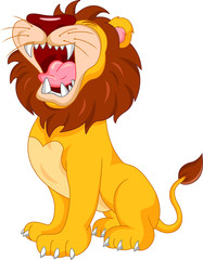 cute lion cartoon © lawangdesign