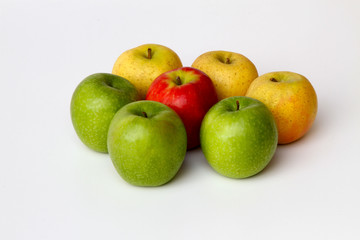 pommes trois couleurs