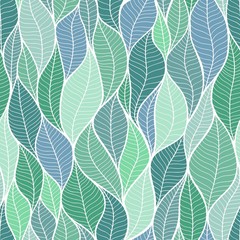 Vector background. The texture of the leaves. Seamless pattern.
