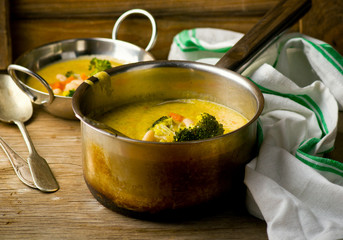 vegetable haricot and broccoli soup