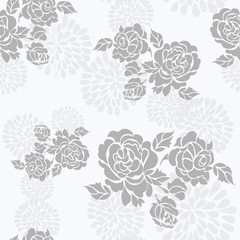 Seamless pattern with a beautiful roses