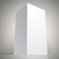 Realistic white package box for products, put your design over t
