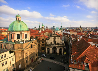 Obraz premium View from rooftop in Prague