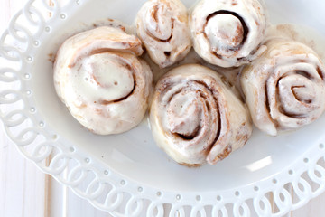 cinnamon rolls on plate